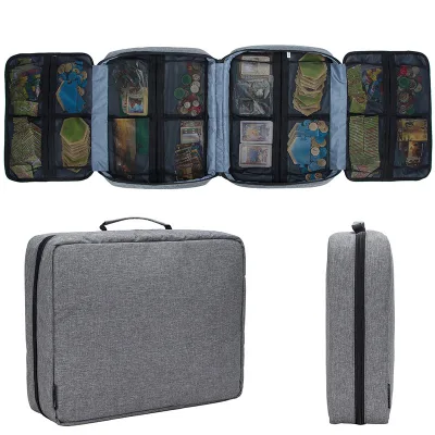 New Arrival Padded Board Game Carry Bag Expandable Board Game Storage Carrier Board Game Carrying Case with 18 Pockets
