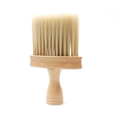 Professional Soft Bristles Hair Cutting Brush Professional Hairdressing Barber Wooden Neck Brush