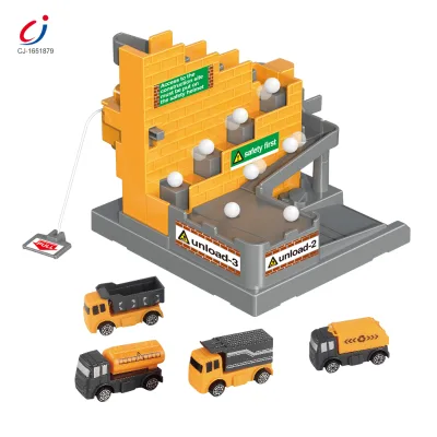 Chengji Diy Build Parking Lot Cars Toy Simulation Scenario Transportation Stair Track Ball Engineering Rail Car Parking Lot Toys
