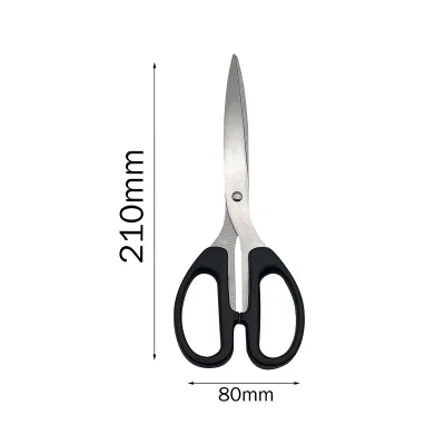 Household Stationery 8.25" 210mm Metal Kitchen Scissor Shear Custom logo Professional PP and TPR Food Cutting Office Scissors