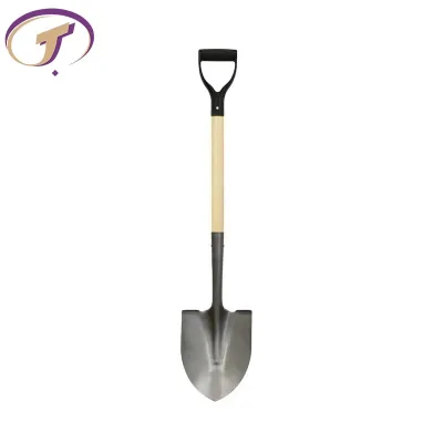 High Quality Gemlight BS518 Carbon Steel Wooden Handle OEM Shovels-Black Color Custom Logo Support