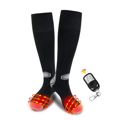 Wind Proof Self Heating Foot Therapy Thin Thermal Cotton Ski Warmer Electric Battery Heated Socks