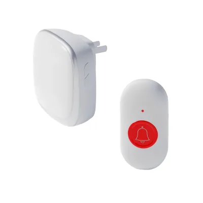 Mini Portable Wireless Home Doorbell Personal Pager for Elderly Call Bell for Patient at Home Emergency Caregiver Call Button