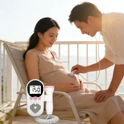 Budget-Friendly Fetal Doppler Monitor Kit Including Probe and Gel for At-Home Pregnancy Experience and Parental Bonding Tool