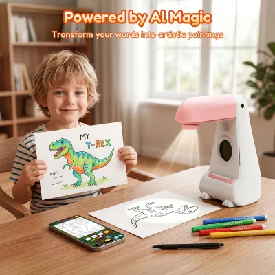 Kids Drawing Toys T100 Tracing Drawing and Tracing Projector AI Drawing Art Smart Sketcher Projector for Kids Learning