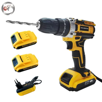 GOLDMOON Brushless Small Cordless Total Cordless Electric Drill Battery 20V 24V 48V