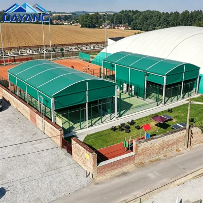 OEM Pickleball Court Tensile Membrane Canopy Multi Peak Wave Shaped Roof Modular Easy Install Design Urban Park