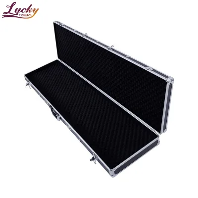 Custom Portable Design Locking Metal Aluminum Carry Box With Foam Waterproof Aluminum Long Hard Case