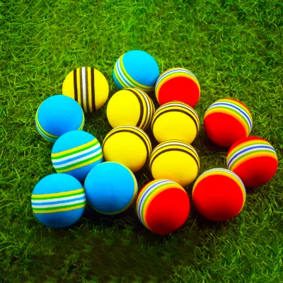 Eco-Friendly Custom Logo Foam Golf Balls - Wholesale 42mm Coloured Practice Balls with Packaging Box