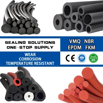 OEM Factory Direct O Ring Cord Silicone Strip Hollow Tube VMQ NBR Rubber High Temp Soft Customized Size Custom Rubber Part
