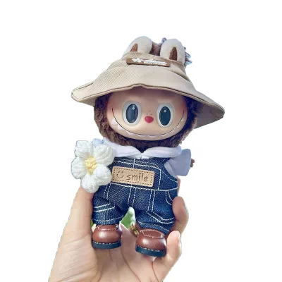 Linda Labubu Doll Clothing Cute Stuffed Plush Animals T-shirt Pants Button Pendant Baby Pendant Doll