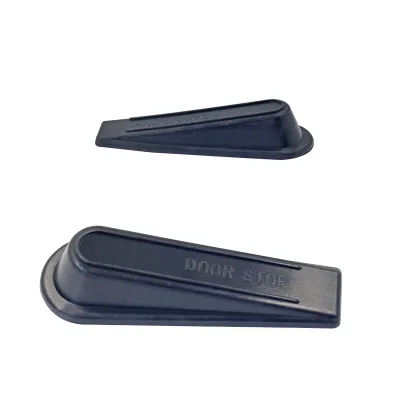 Rubber Door Stoppers Wedge Large Heavy Duty Flexible Holder Black Non Marking Anti Slip Jammer