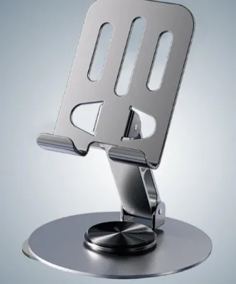 Metal Mobile Phone Stand Foldable iPad Tablet Support 360 Degree Rotate Adjustable Bracket for Cell Phone Desk