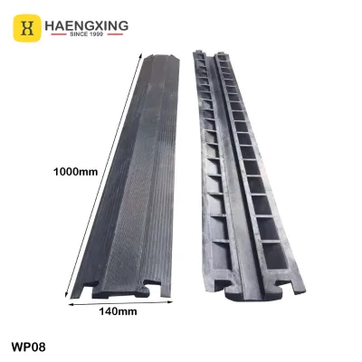 Factory BSCI Weather Resistance Lightweight 1000mm One Channel Safety Black Rubber Cable Protector