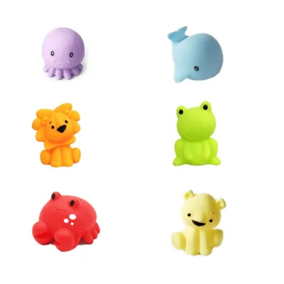 Silicone Animal Bath Toys Safe Color Bath Sprayable Toy Set Children's Spray Water Bath Toys