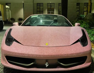 Pink PET Car Wrap Film for Body Low Price & Full Range Colors Glossy Surface 7.5mil Economical DIY