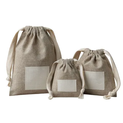 Factory Hot Selling Ginzeal Model 20260703-3 Linen Drawstring Dust Bag Soft Small Jewelry Pouch Eco-Friendly Durable Gift