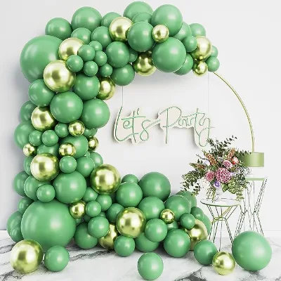 Green Theme Balloon Set Party Party Balloon Background Wall Opening Arch Ring Decoration Balloon
