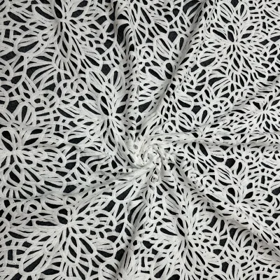 2024 New Pattern Chemical Lace Irregular Floral Pattern Polyester Embroidery Lace Fabrics for Openwork Dress