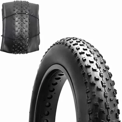 24x4.0 Fat Bicycle Tire Wire Bead Thick Rubber Snow Beach Sand Tire with Deep Tread Pattern