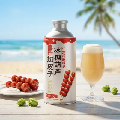KingStar Chinese Craft Fruit/Spice NFC Pomgranate Juice Low Alcohol 4.1% Light Beer 750ML*6 Cans/Box
