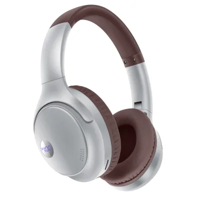 Insert Retro Style UV Craft Design Foldable Headphone ANC Noise Headset Battery Digital Display Heavy Bass Earphones