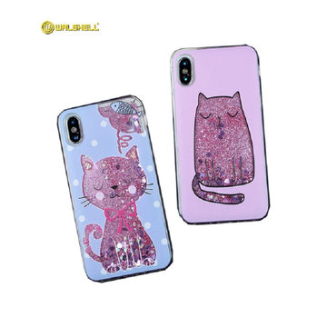 Customized wholesale dedicated mobile phone case of various anime glitter light for iPhone x