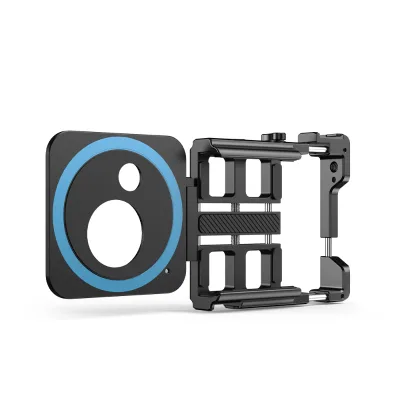 Aluminum Adjustable 2.5''-3.4'' Phone Cage with Cold Shoe Add 1Multi-ring Plate Connecting the Apexel Phone Camera Extra Lens