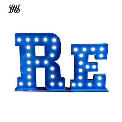 Customized Marquee Letters Yard Decoration Neon Large Landscape Letters City Town Name  Marquee Letters