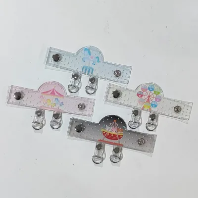 Customizable Amusement Park Themed Ita Bag Extension Buckle Clip Cute PVC Keychain Hooks for Backpack Purse Handbag Decoration