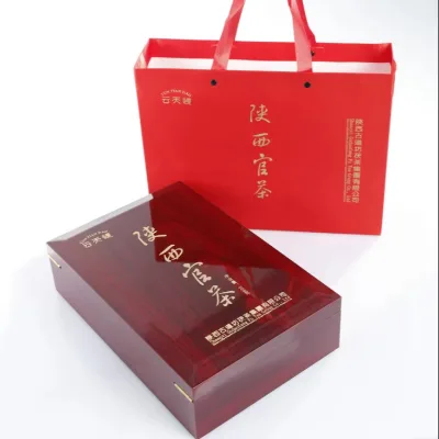 High Sales Ecological Health Care Fu Brick Tea Gold Flower Black Tea Boutique Gift Box Set to Give to Friends and Family