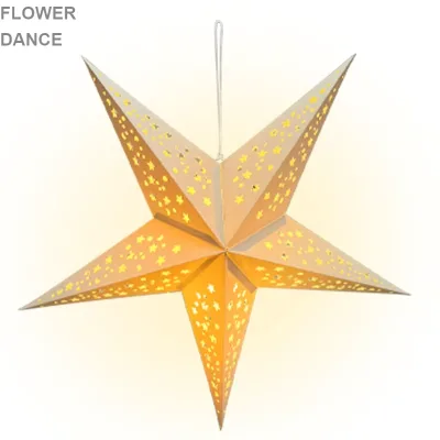 Handmade Craft Wedding Star Shaped Large Foldable Paper Lantern Ceiling Wall Hanging Decoration Party Ornament Lampshade