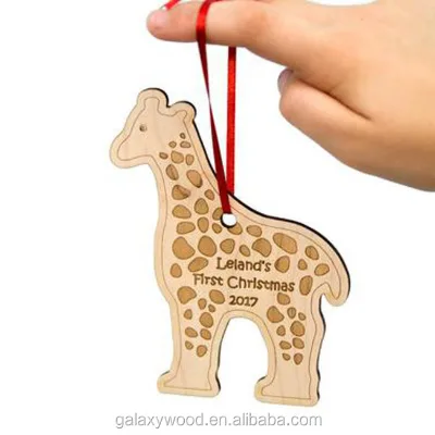 Custom Laser Cut Different Animal Shape Wood Hanging Decorations for Crafts