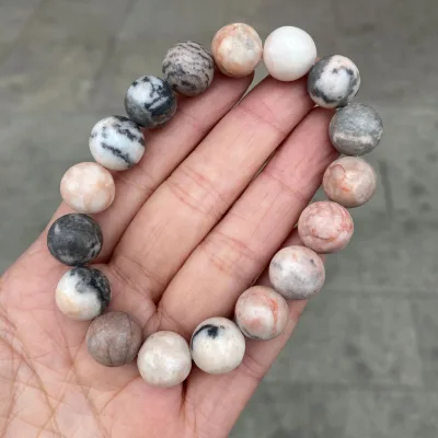 Pink Zebra Jasper Bracelet Stress Relief Yoga Relaxation Bracelets Natural Crystal Stone Healing Spiritual Bracelet