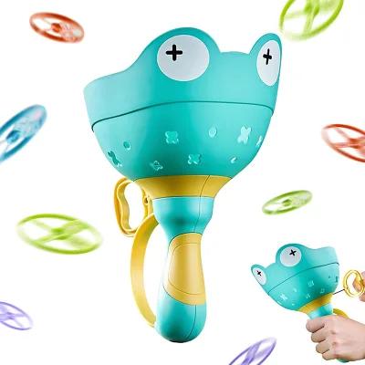 Hot Selling Children's Garden Outdoor Toys Ejection Flying Saucer Game Flying Disc Launcher Toy for Kids