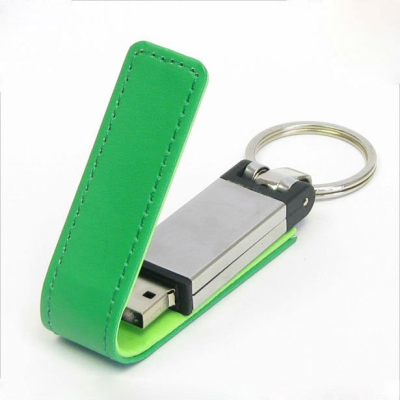 Customized Logo  Pen Drive USB PU Leather USB Metal Pen Drive