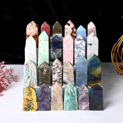 Wholesale Natural Crystal Healing Stones Amethyst Clear Rose Quartz Crystal Wand Crystal Point