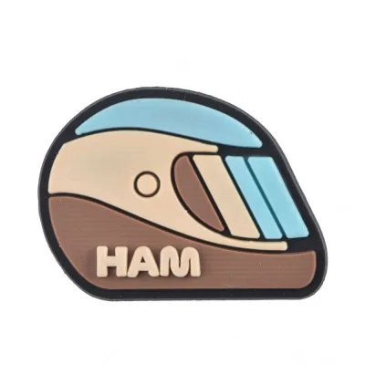 New Arrival Custom PVC Helmet Shoe Charms Soft Rubber Sports Shoe Decorations DIY Shoe Decoration Charms