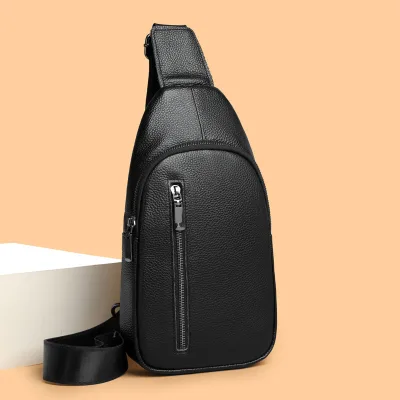 Genuine Leather Men's Crossbody Shoulder Bag Urban Simplicity Breathable Spring 2026 Everyday Use Wholesale