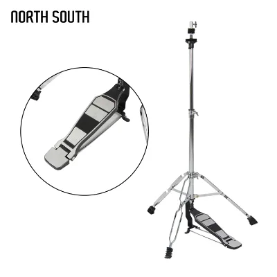 Factory Direct Heavy Duty Aluminum Galvanized Alloy Silver Foldable Cymbal Stand Adjustable Foot Pedal 63-106cm Height Combo Set