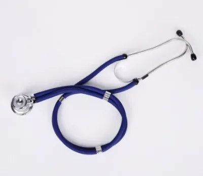 Comfort Ear Tip Dual Tube Stethoscope, Gray Auscultation Tool for Medical Student & Clinic Use