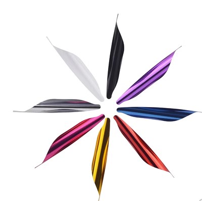 100 1.8Inch Spiral Feather Spider Feather Arrow Accessories, Reverse Curved Composite Bow, Aiming Bow