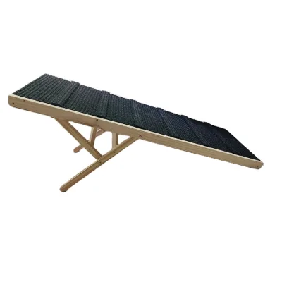 New Zealand Pine Luxurious Portable Anti-Slip Rectangle Folding Dog Ladder Ramp Travel-Friendly 135cm X 49cm 8cm Camping