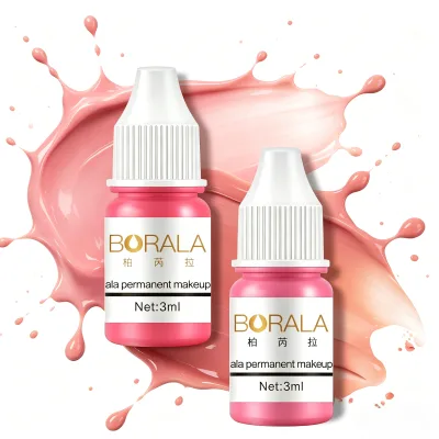 Nano-Grade Long Lasting Pink Lip Blush Pigment Sample Easy Coloring No Fading Permanent Makeup Lip Tattoo Ink
