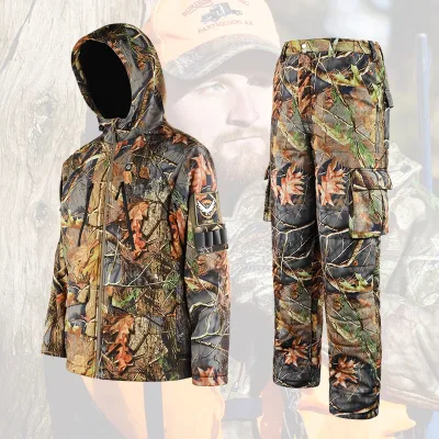Outdoor Hunting Jacket Extreme Winter Warm Breathable Windproof Waterproof Snowproof Camouflage Tactical