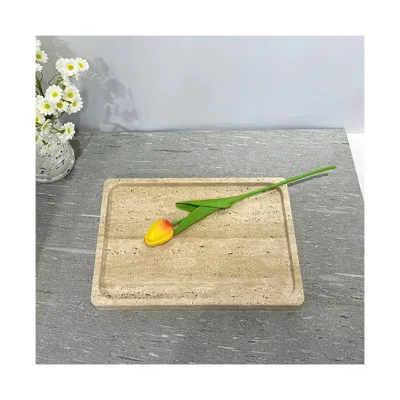 Modern Design Stone Resin Marble Serving Tray Beautiful Plate for Jewelry Dried Fruit Bathroom Amenities Concrete Services
