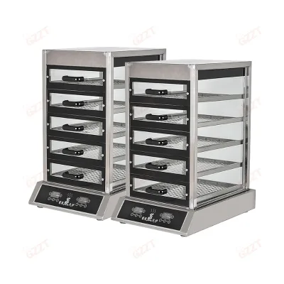 6000W 8000W Dim Sum Warmer Cooker Heater Commercial Electric Food Steamer Counter Top Auto-input Water Bun Steamer