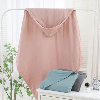 Oversized Classic Luxury Flower Gauze Wrap Bath Towel 100% Muslin Cotton fox Baby Newborn Hooded Towel