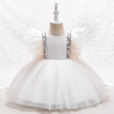 Children's Clothing Factory Wholesale Gradient Color Baby Girl's One-year-old Pengpeng Princess Dress Children's Washing Dress