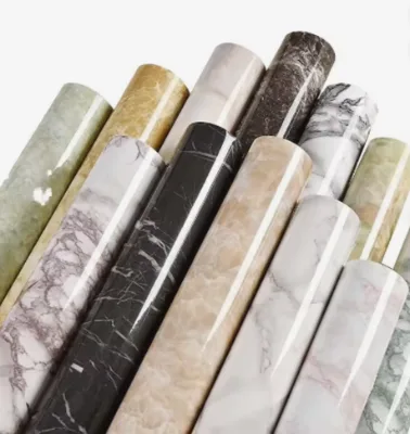 High Quality Marble Grain PVC Film Roll 0.12mm Thickness Marble Grain PVC Decorative Film